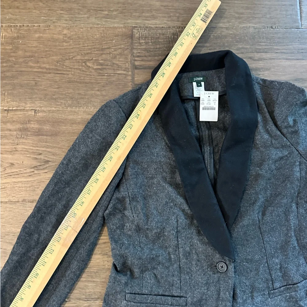J. Crew Wool Tuxedo Jacket Short Blazer